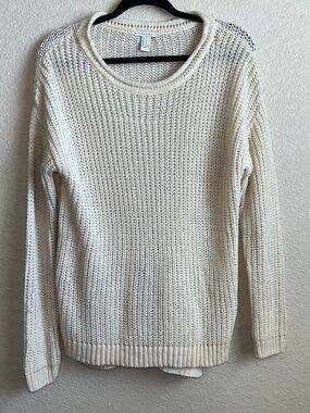 Vintage Forever 21 Cream Knit Tunic Sweater